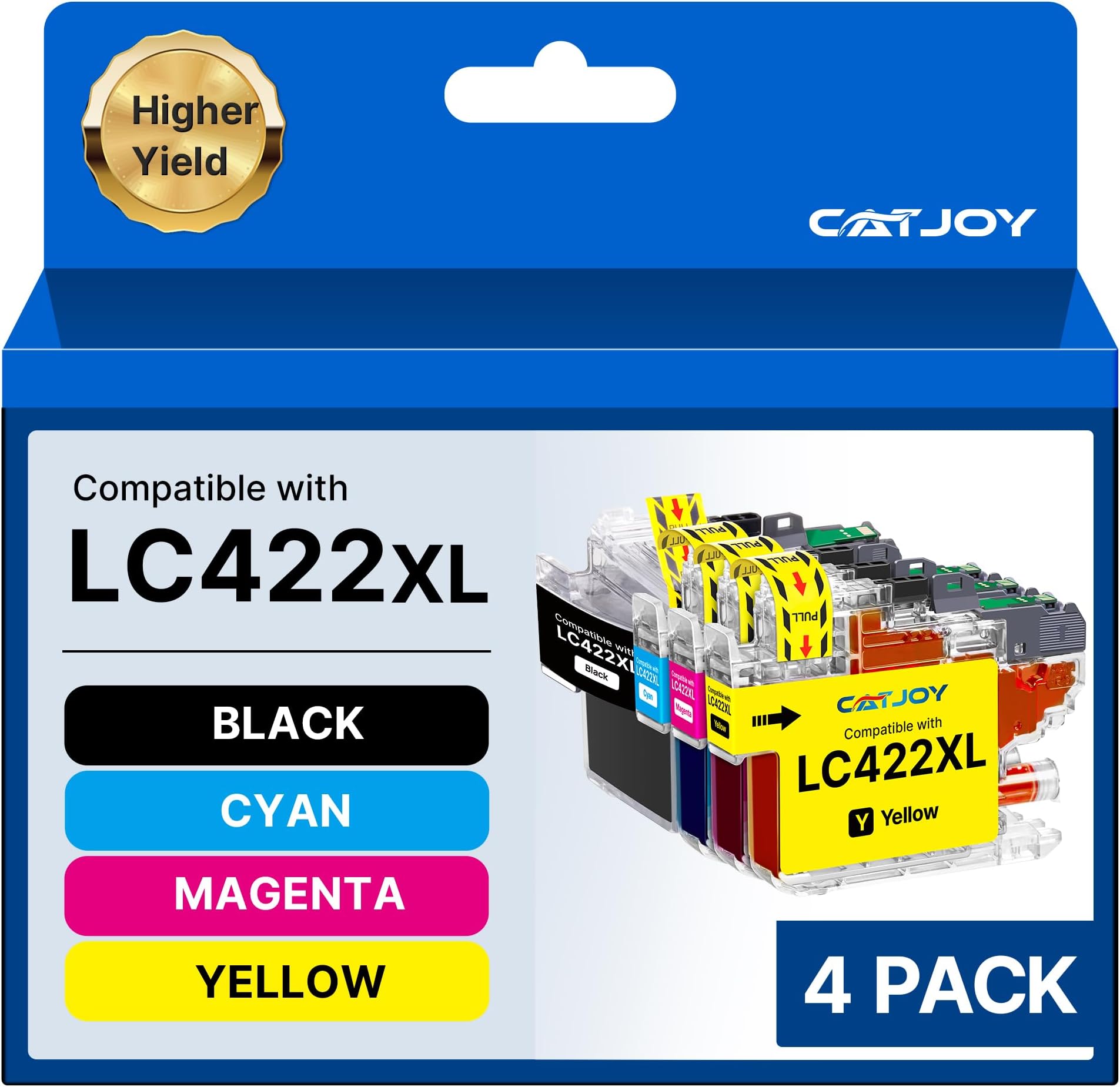 LC422XL Ink Replacement for Brother LC422XL LC422 LC-422XLVAL Ink Cartridges Compatible for Brother MFC-J5340DW MFC-J5345DW MFC-J5740DW MFC-J6540DW (4Pack)