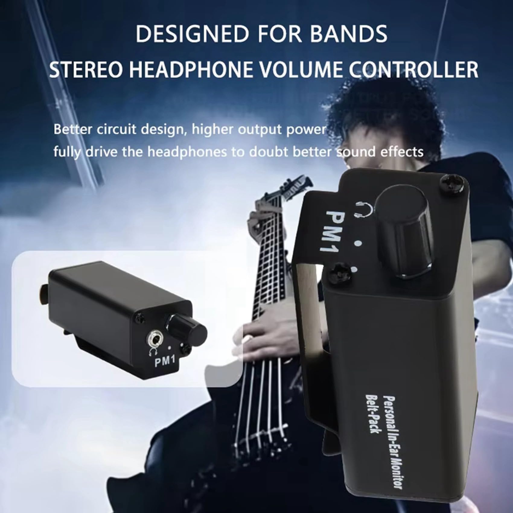 6X Mini Amplificatore per Cuffie XLR Professionale in-Ear Stereo Personale PM1 Amplificatore per Cuffie HiFi Portatile