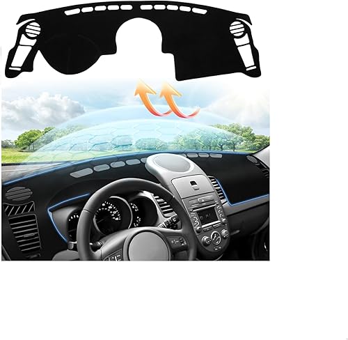 Miniatura 28 de CARTIST Cubierta de Tablero de Ajuste Personalizado para Chevy Chevrolet Silverado/GMC Sierra 1500 2014-2018, Silverado/GMC Sierra 2500HD 3500HD