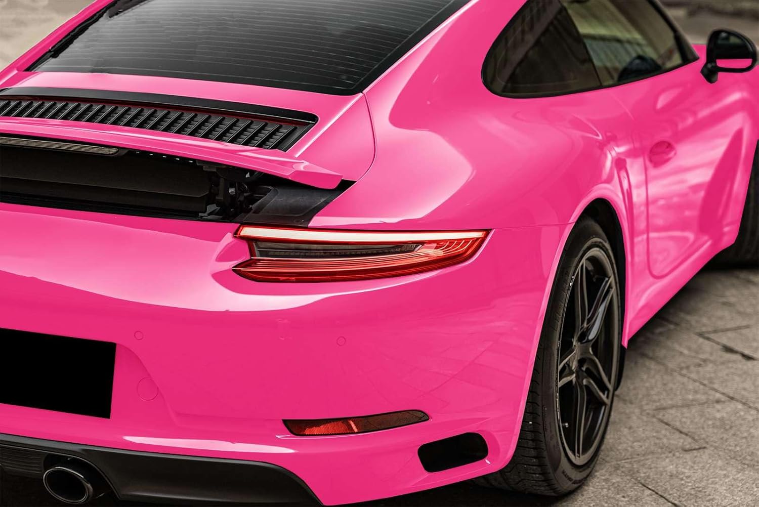 60"x720" (5FTx60FT) Rose Red High Gloss Glossy Vinyl Wrap Auto Car Sticker Decal Film Sheet Bubble Free Air Release Technology with Tool Kit