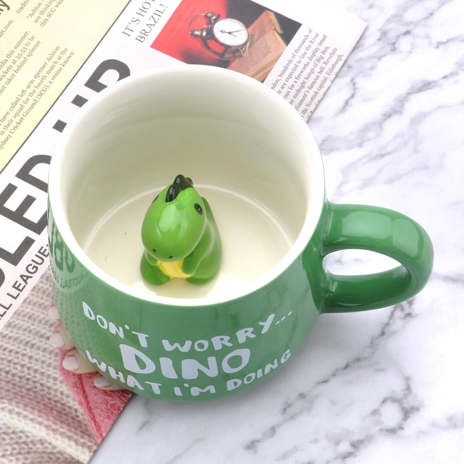 3D dinozaur, filiżanka z motywem zwierzęcym, dinozaur, 350 ml, ceramika 3D, filiżanka do kawy, filiżanki do herbaty, zwierzęta, kawa, miły dinozaur, prezent dla przyjaciół, dzieci, dinozaur