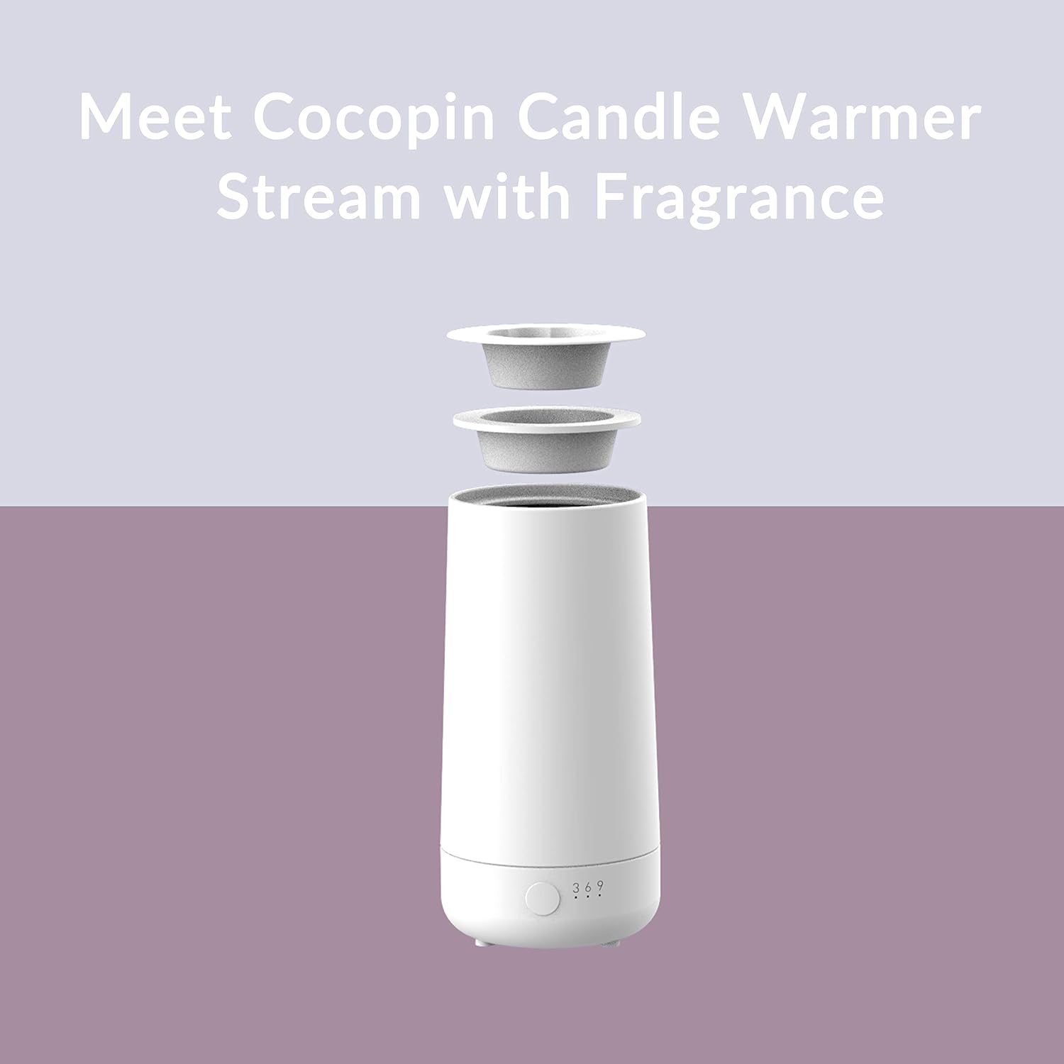 Ceramic Wax Melt Warmer, Electric Wax Melter and Scent Diffuser with Silicone Tray and Automatic Timer, 100% Safe, No Flame, Wick or Soot, Decorative Modern Design, The Tranquil Stripe