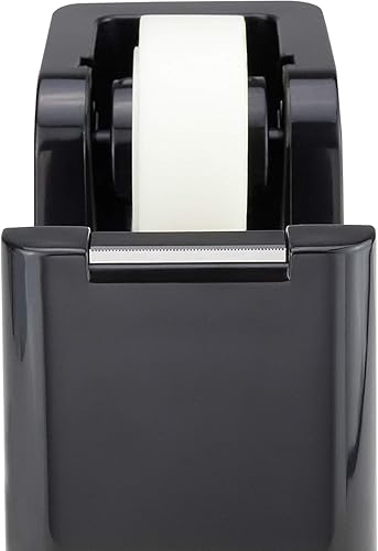 Miniatura 2 de ABEL SimpleWork Dispensador de cinta de escritorio, negro, núcleo de 1 pulgada, base con peso antideslizante, cortador de cinta para oficina, hogar,
