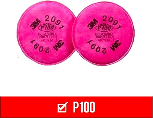 Miniatura 2 de 3M Filtros de partículas P100 #2091/07000, rosa, talla única, 2 unidades
