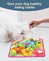 Vista 9 de Tapete de olfateo para perros, gatos, conejos, tapete de alimentación de golosinas para mascotas, 15.4 x 15.4 pulgadas para pequeños y medianos