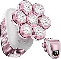 Wyklaus 5-in-1 Electric Razor for Women: Waterproof Wet/Dry Shaver for Legs, Body, Face & Underarms - Painless Hair Remover (Light Pink)