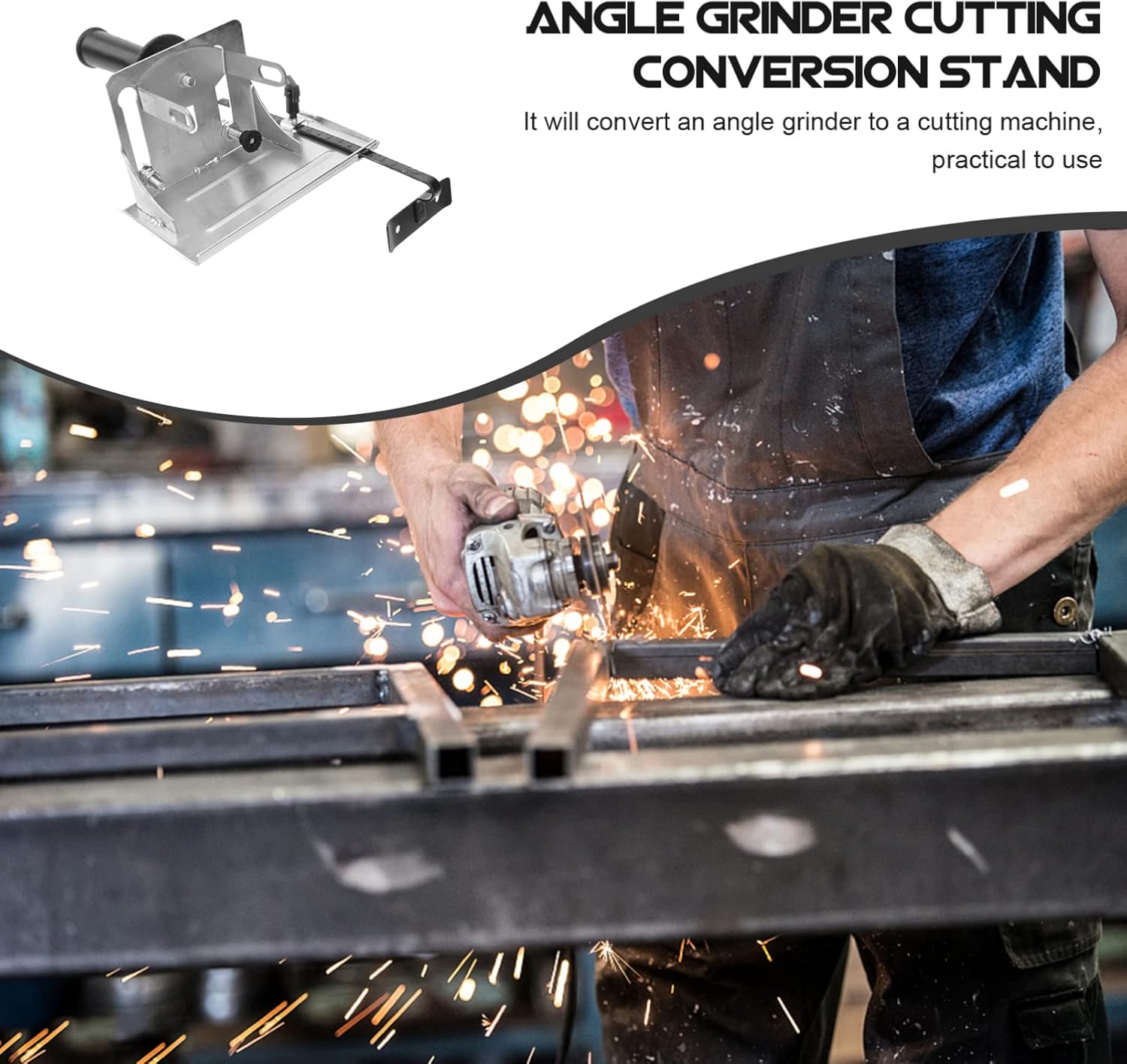 Angle Grinder Conversion Stand Adjustable Base Convenient Angle Cutting Tool for DIY Projects Random Color Compatible