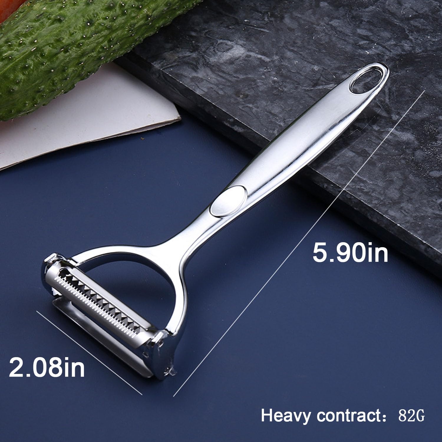 Pelapatate 2 In 1 Professionale In Acciaio Inox – Lama Seghettata E Julienne Per Frutta E Verdura