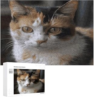 Cat Kitten 300 Pieces Wooden Puzzles for Adults 15 X 20.5in | Unique Colorful Wood Jigsaw Puzzle, Challenging Brain Teaser, Home Wall Decor, Birthday Gifts for Family