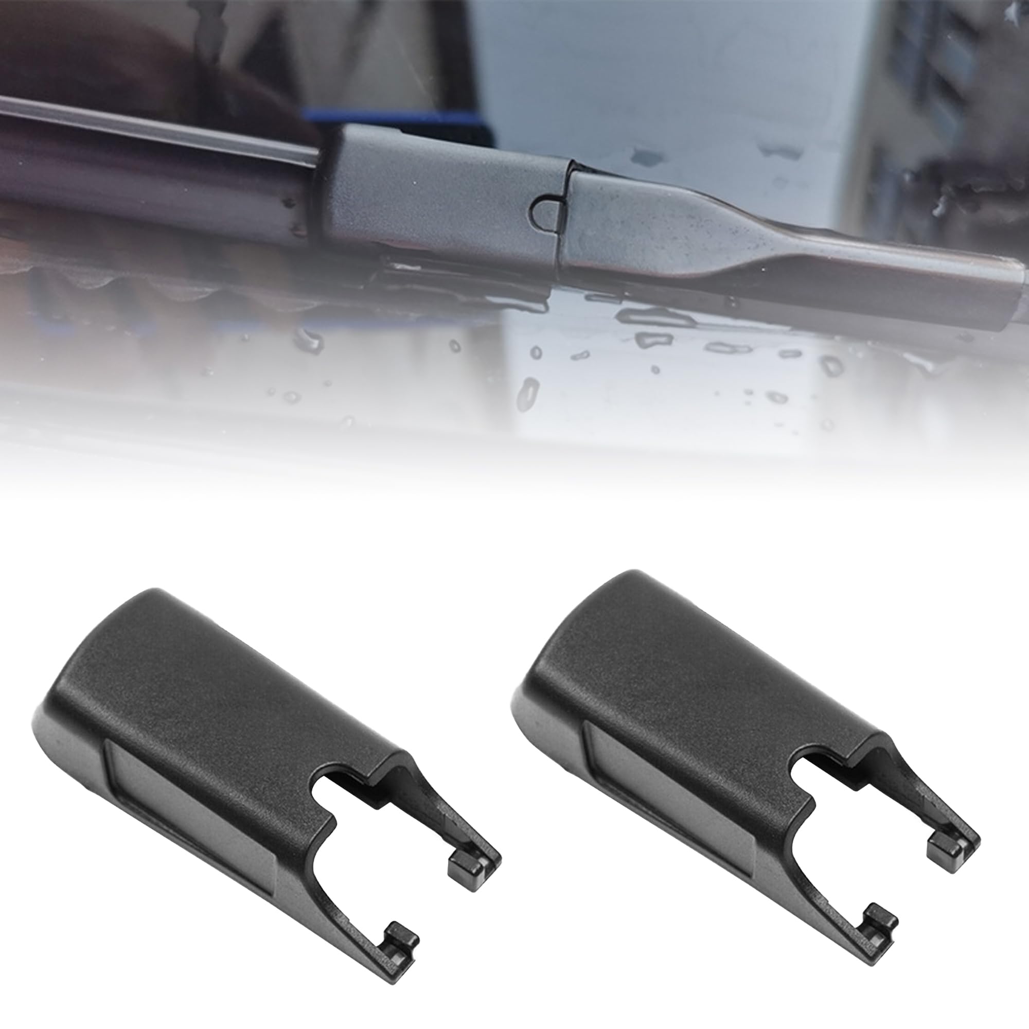 Lot De 2 Capuchons Bras D'Essuie-Glace Pour Mercedes – W000050335, Compatible Classe A/B/C/E, Vito (Noir)