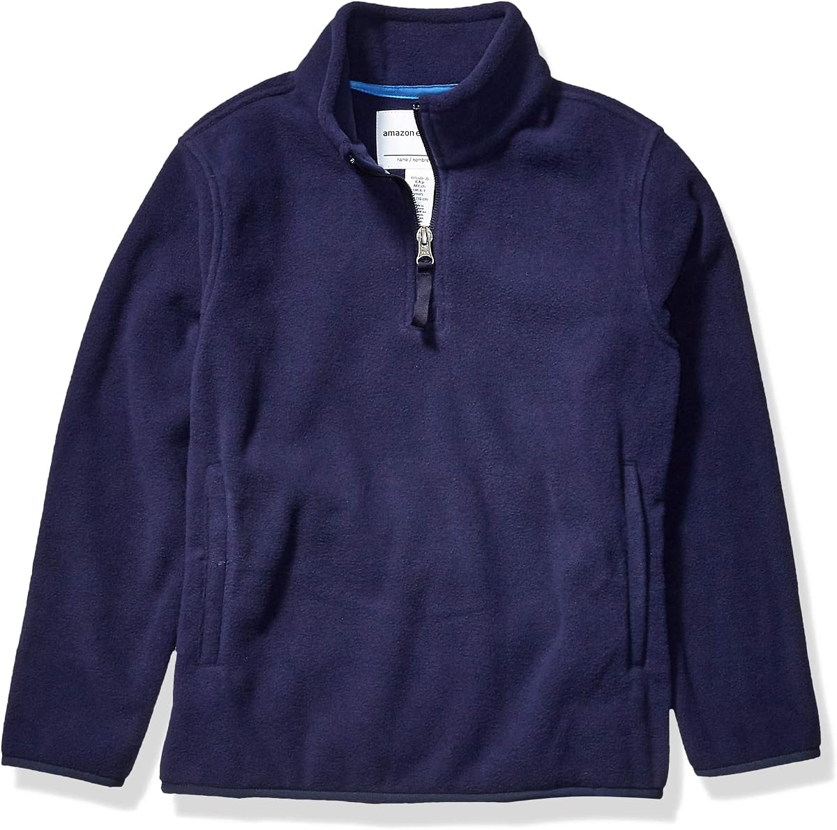 Chaqueta de cuello redondo con cremallera Polar Fleece de peso medio para niño y niño pequeño, manga larga