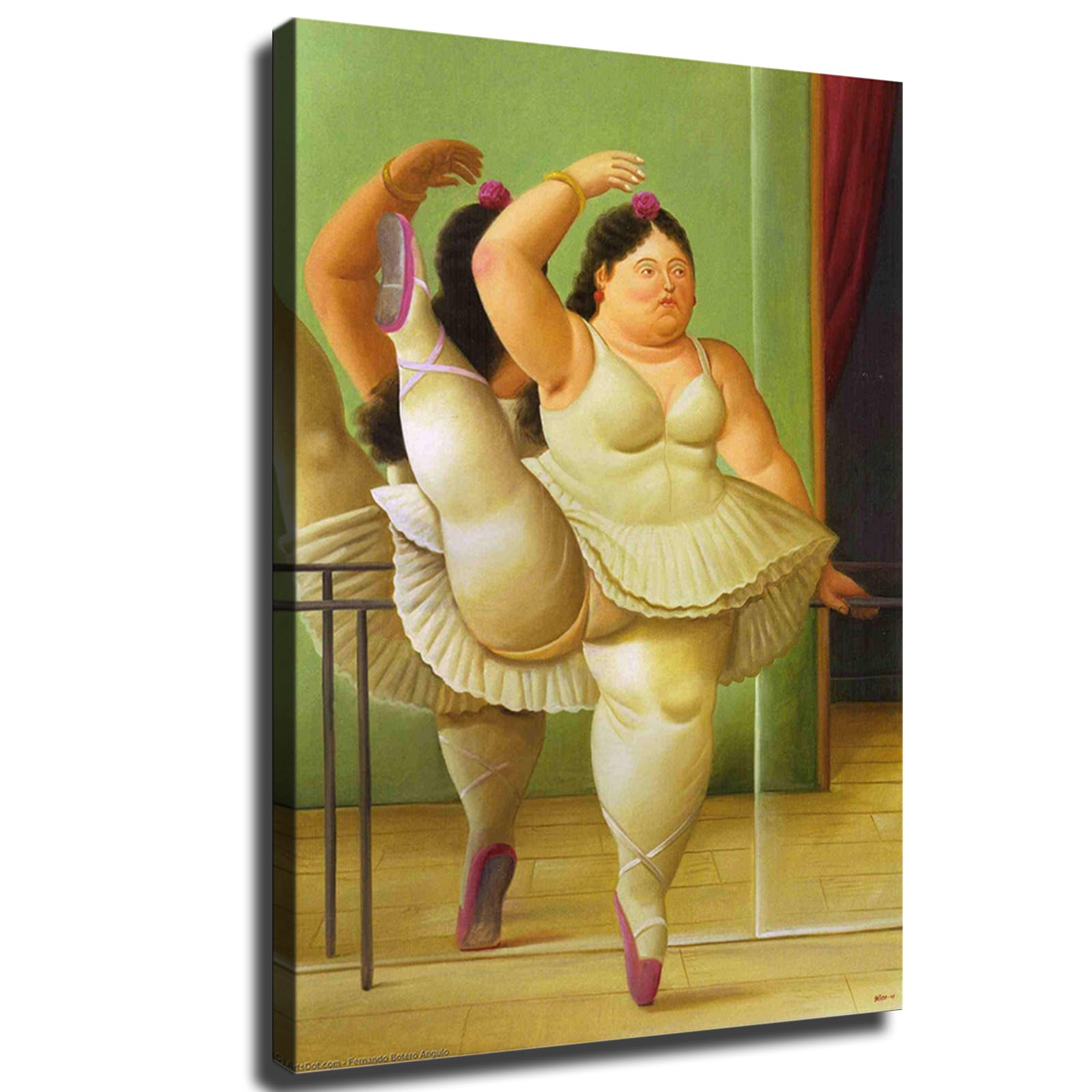 ZeeHxq Fernando Botero Practice Ballet Poster Canvas Painting Print Wall Art Modern Classroom Kitchen Bedroom Room Aesthetics Decoration Boys Women Gift (24x36inch Unframed)