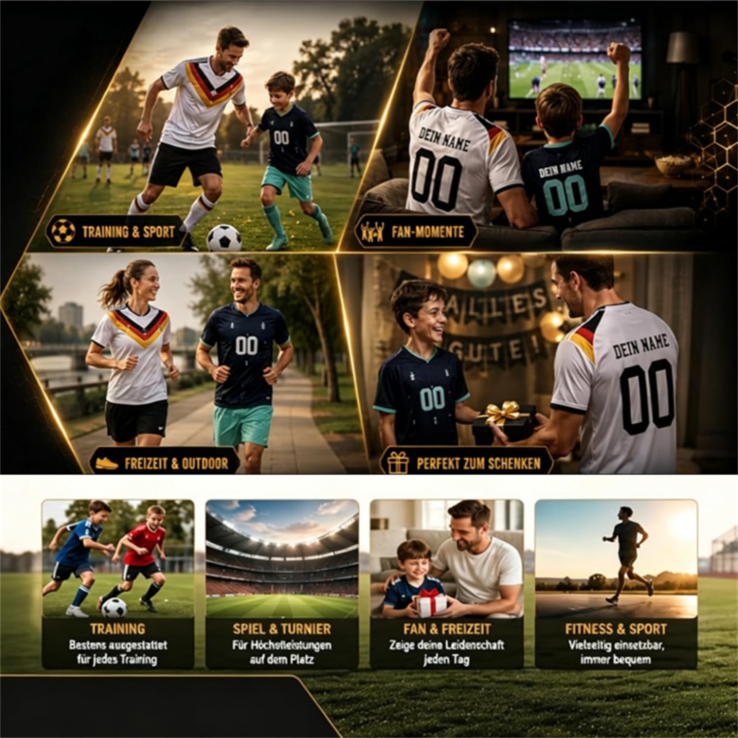 2026 Fußball Trikot Personalisiert mit Eigenem Namen und Nummer Fussballtrikot für Kinder Erwachsene Heim- Auswärtstrikots Fussball Trikot Set mit Football T-Shirt, Shorts, Socken