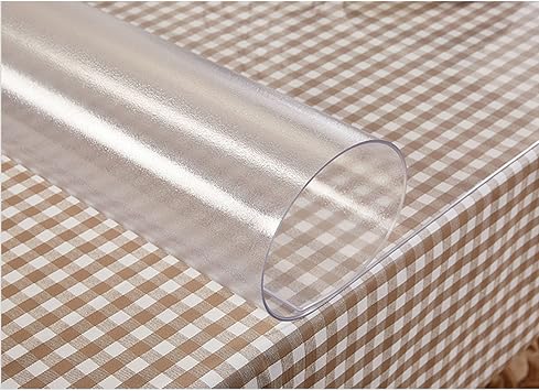 Transparent Matte Table Mat,Waterproof PVC Table Cover,Eco-Friendly Clear Table Protector,Oil Resistant,Scratch Resistant,Easy to Care,2mm Thick,5080cm/19.731.5in