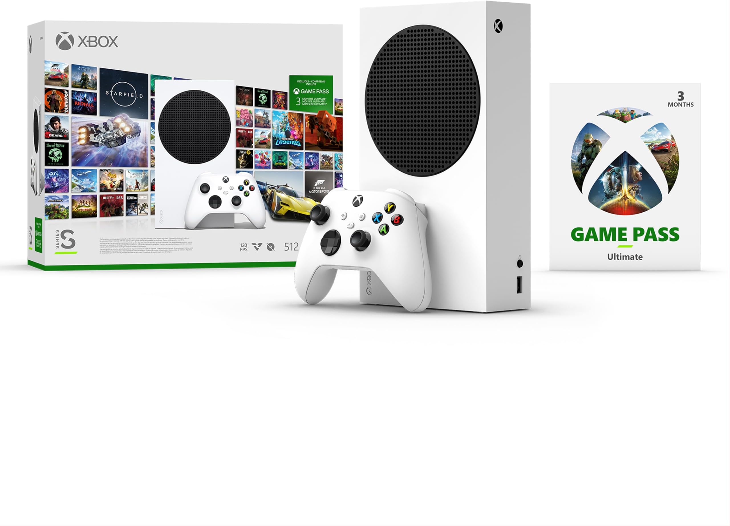 Xbox Series S Starter Bundle - Includes hundreds of games with Game Pass Ultimate 3 Month Membership - 512GB SSD All-Digital Gaming Console