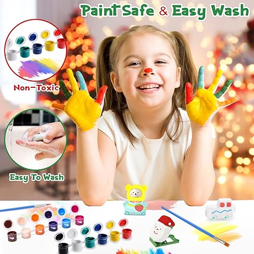 Miniatura 2 de Calendario de Adviento de pintura de artes y manualidades 2023 para niños, 24 días, pintura de yeso, calendario de Adviento de Navidad para niños y