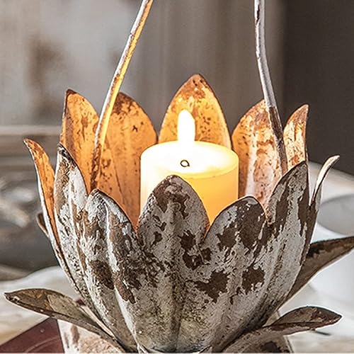 Miniatura 3 de Portavelas portavelas de loto para candelabro candelabro lámpara de pared de metal portavelas de boda centros de mesa para mesa portavelas de hierro