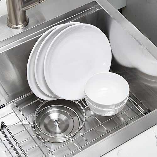 Miniatura 54 de Friho Fregadero de cocina negro de 25 x 22 pulgadas, fregadero cuadrado de acero inoxidable para lavandería al aire libre, cuenco individual Negro