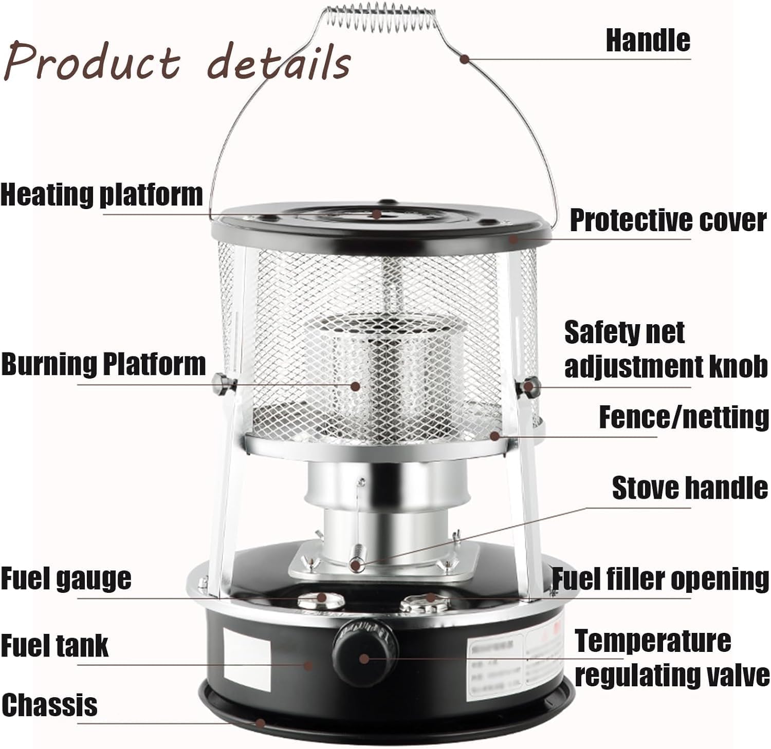 Portable Kerosene Heater and Stove, 2 in 1 Non-Electric Indoor Outdoor Heater for Camping, Home, Garage, Ice Fishing, 36.5cm Height with Carrying Bag and Accessories (Green)