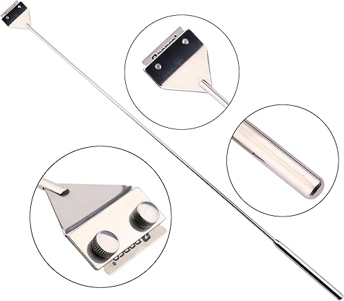 Miniatura 3 de Katfort - Rascador de vidrio para acuarios de 25.6 pulgadas, raspador de algas para pecera, raspador de acuario para tanques de vidrio, kit de