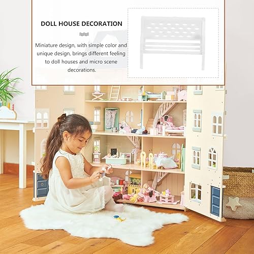Miniatura 8 de NUOBESTY 15 piezas de mini banco de casa modelo de banco en miniatura de muñeca muebles modelo casa de muñecas decoración de jardín decoraciones