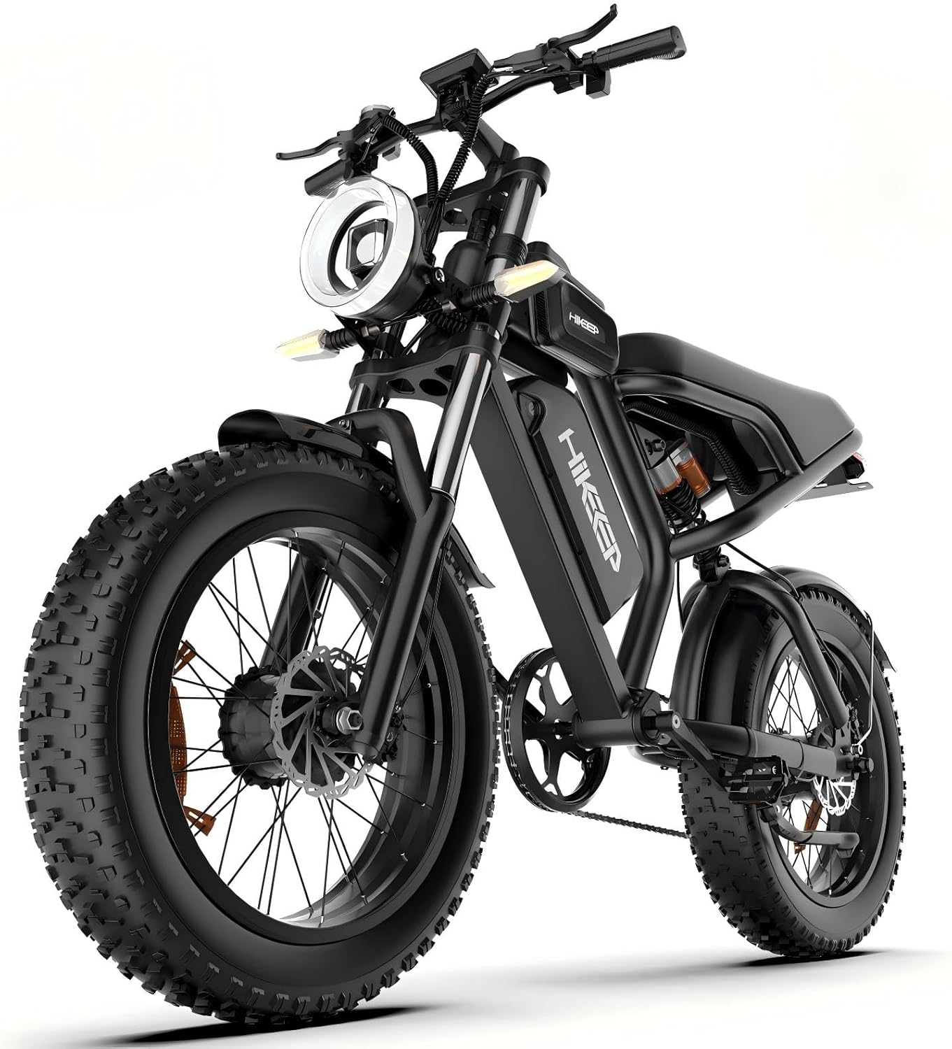 HiKeep Electric Dirt Bike for Adults - Peak 1500W/3000W Electric Bikes, 48V/52V 15.6Ah/25Ah/40Ah Ebike, 70-120 Mile(PAS Mode), All-Terrain Fat Tire Electric Motorcycle, Safety Tested to UL 2849