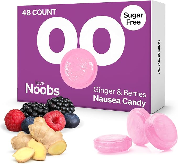 Love Noobs Bonbons Durs Anti-Nausées aux Fruits Rouges et Gingembre - Sans Sucre