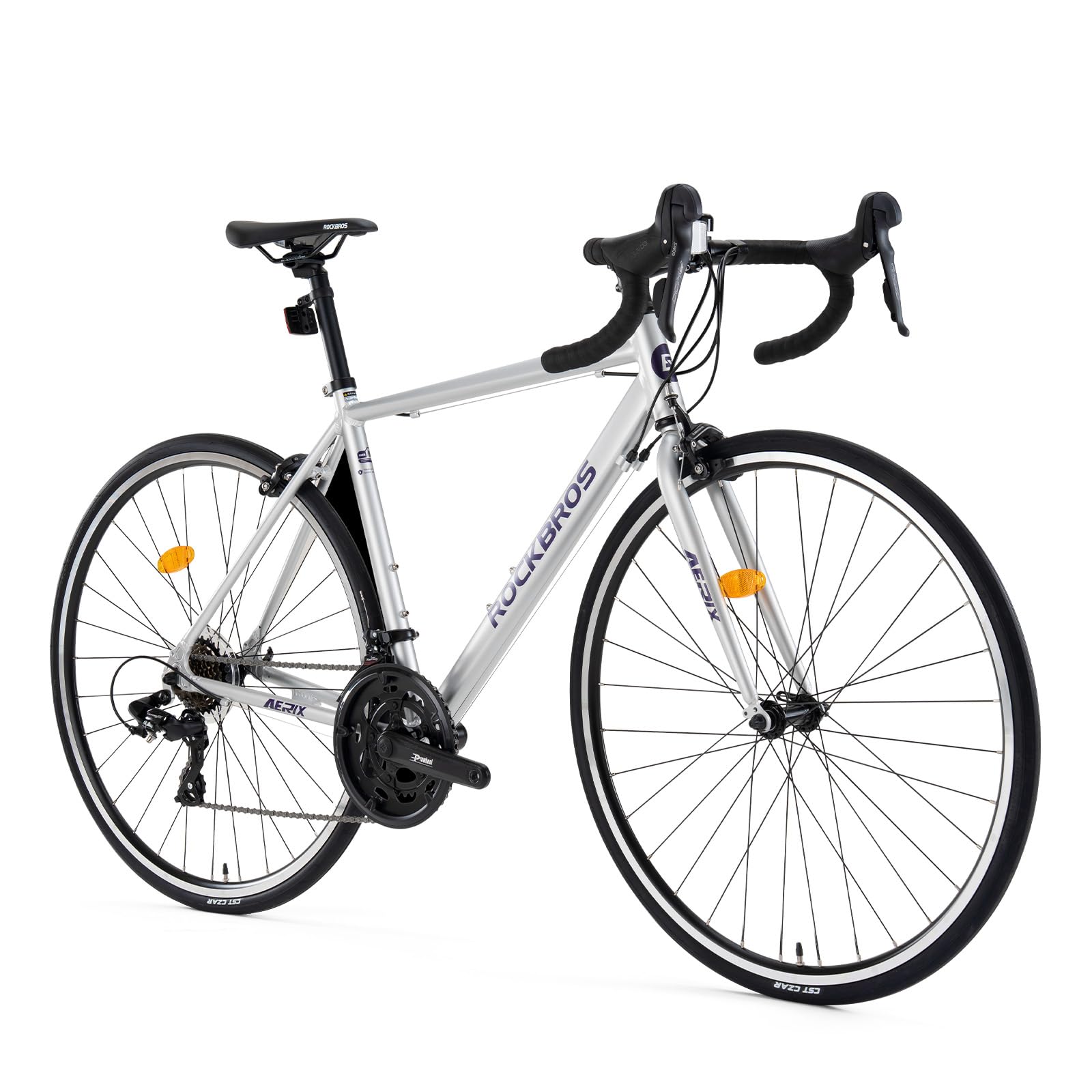 ROCKBROS AERIX Bici da Strada 28”, Telaio in Alluminio Leggero, Taglie 46-54 cm, Cambio Shimano 8 velocità, 700C Bicicletta da Corsa per Uomo e Donna