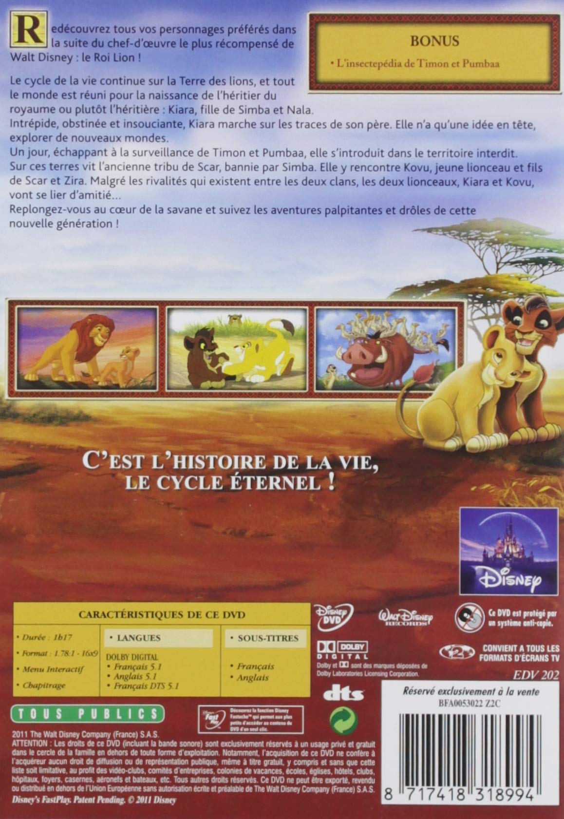Image secondaire de Le Roi Lion 2 : L'Honneur de la Tribu - DVD