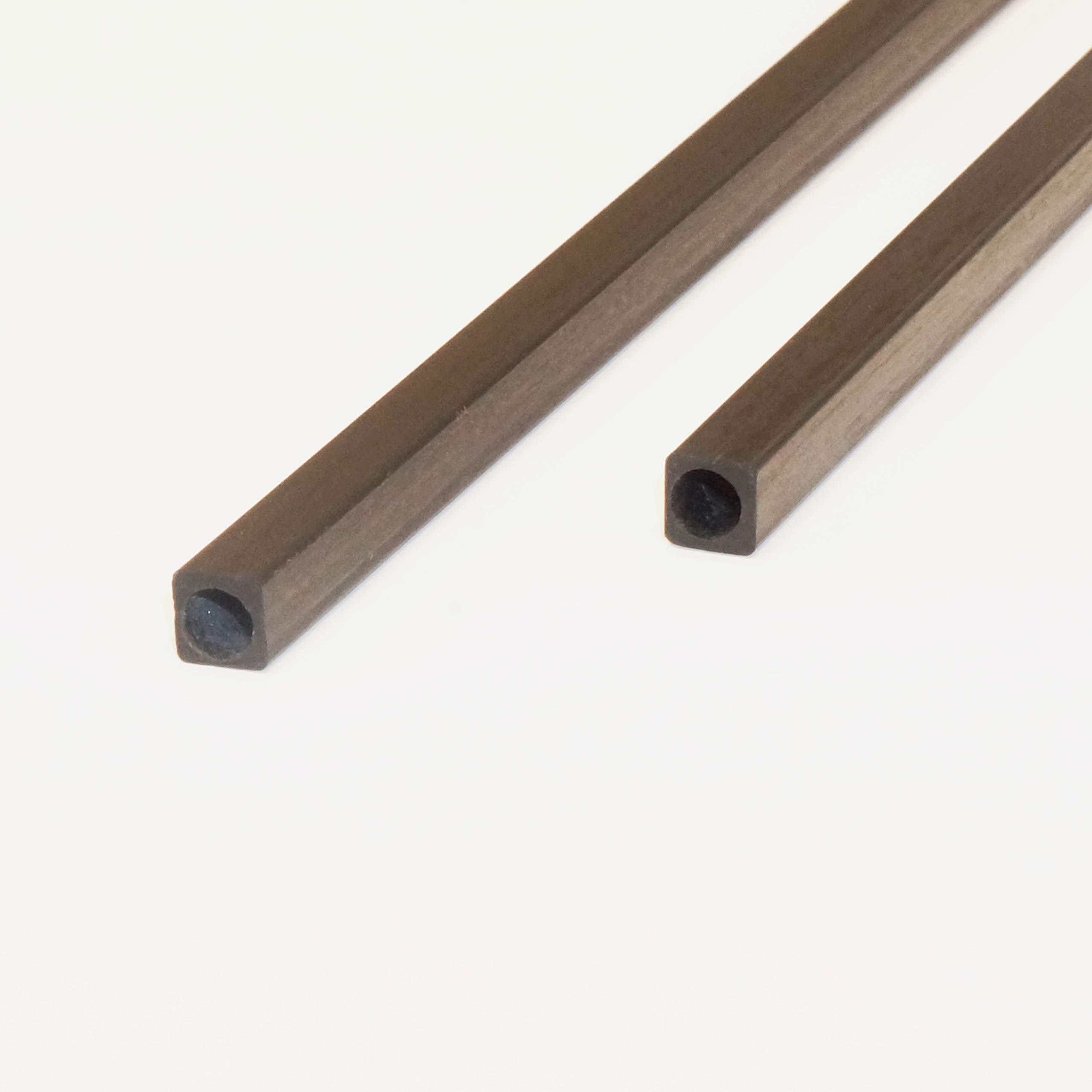 Vortex-RC 5 x 5 x 3mm, [2pcs] Pultruded Carbon Fiber/Fibre Square Tubes with Inner Round (Hole).