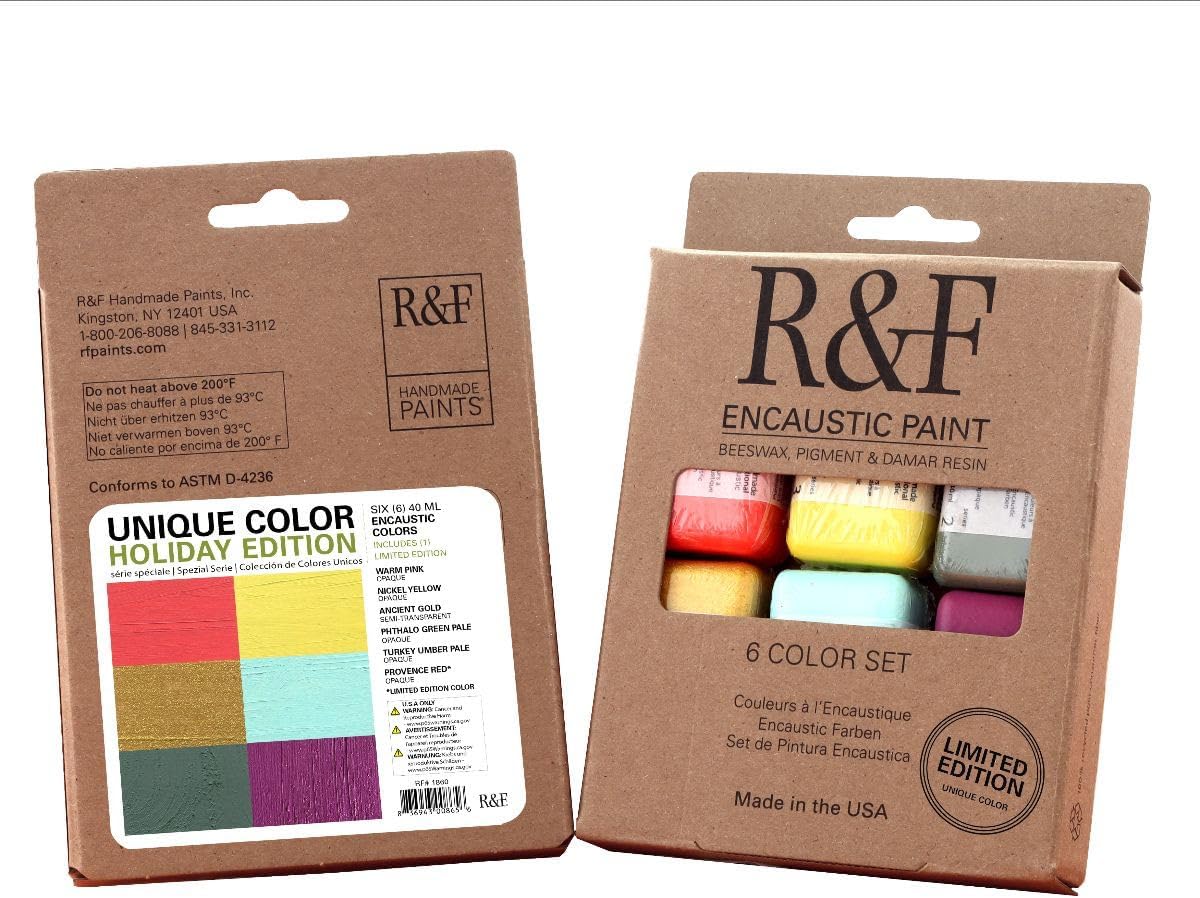 R&F Handmade Paints Encaustic Paint - Holiday Edition Set, 6 Colors