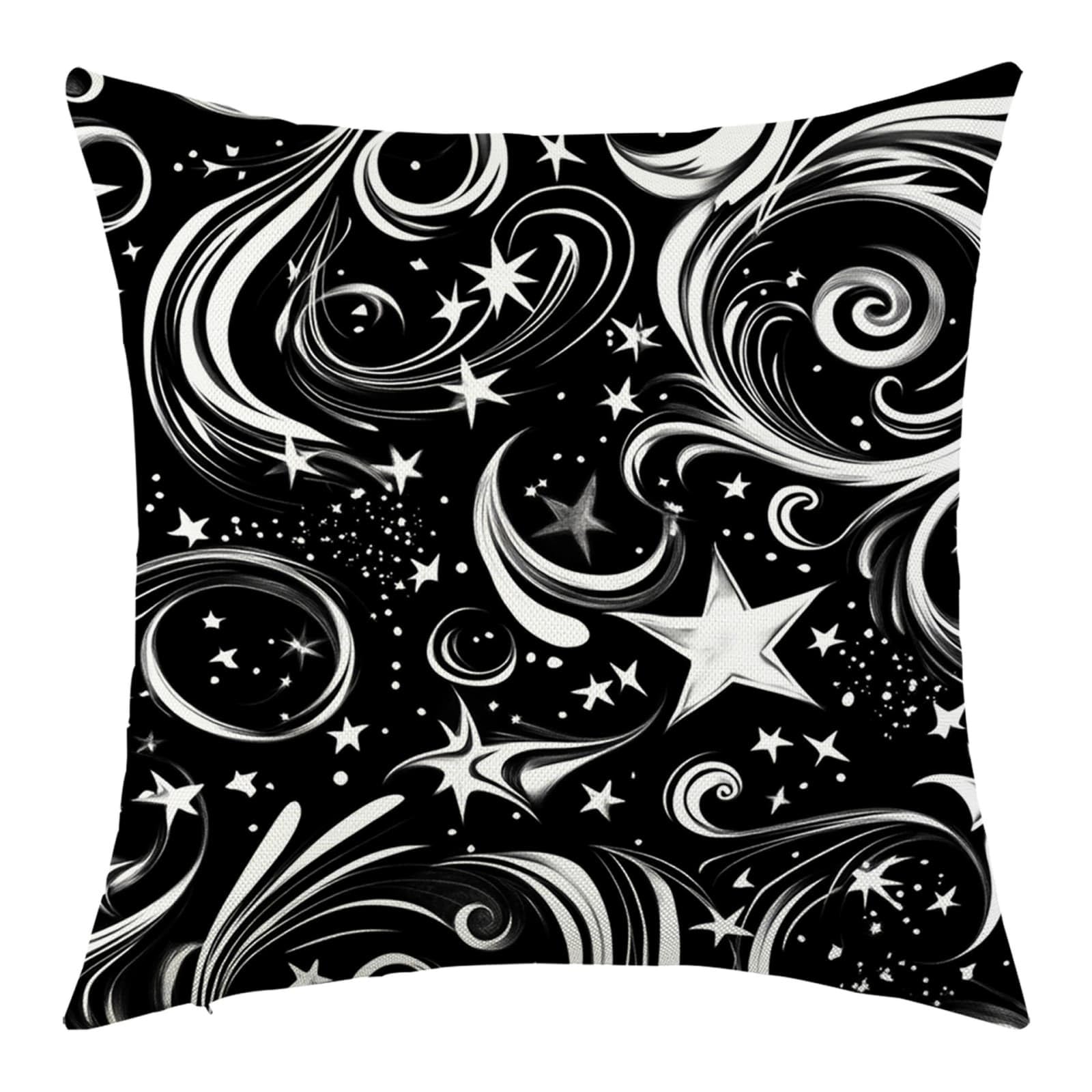 Cushion Covers 60cm x 60cm Stars Large cushions with covers included - Linen Square Decorative Throw Pillowcases with Invisible Zipper, for Livingroom Sofa Bedroom