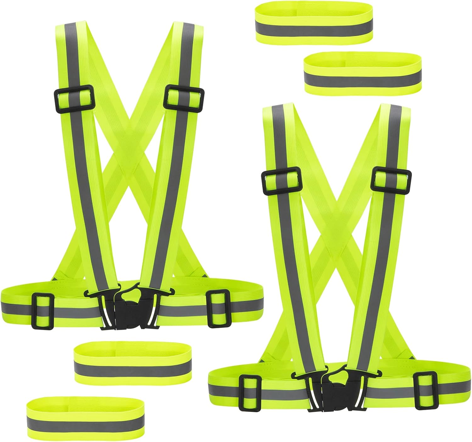 Tumez Reflective Vest2Pcs,Adjustable Reflective Gear with 2Pcs