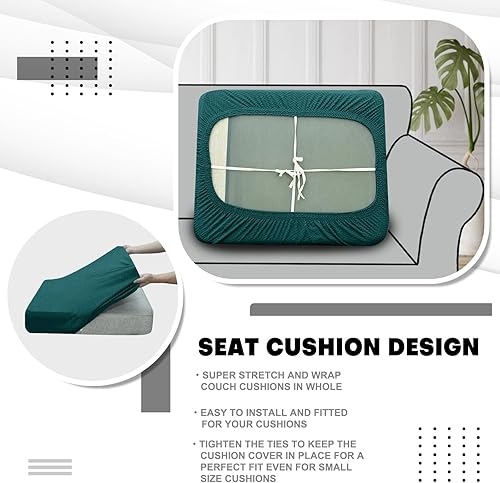 Miniatura 4 de ZNSAYOTX Fundas elásticas individuales para cojines de sofá, fundas de asiento de repuesto suave con patrón único, protector de muebles con parte