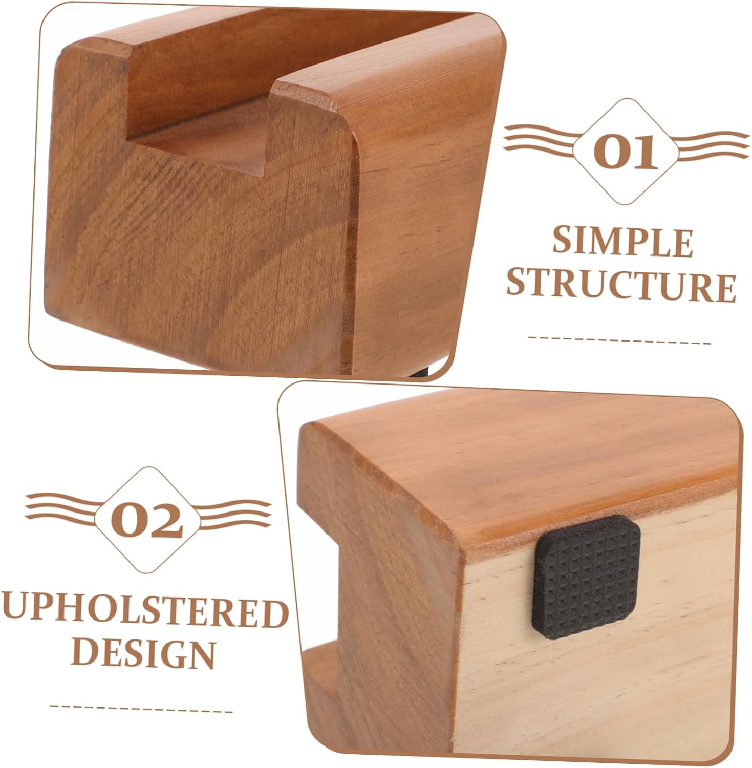 Full Length Mirror Stand Wood Base Anti-Slip and Stable Support Elegant Room Accessory