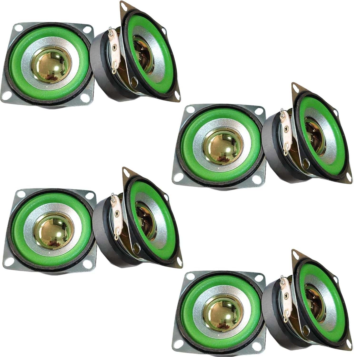 4Ohm 5W Full Range Audio Speaker 2" Bass Stereo Woofer Loudspeaker for Arduino Projects and DIY Sound (8pcs Blue)