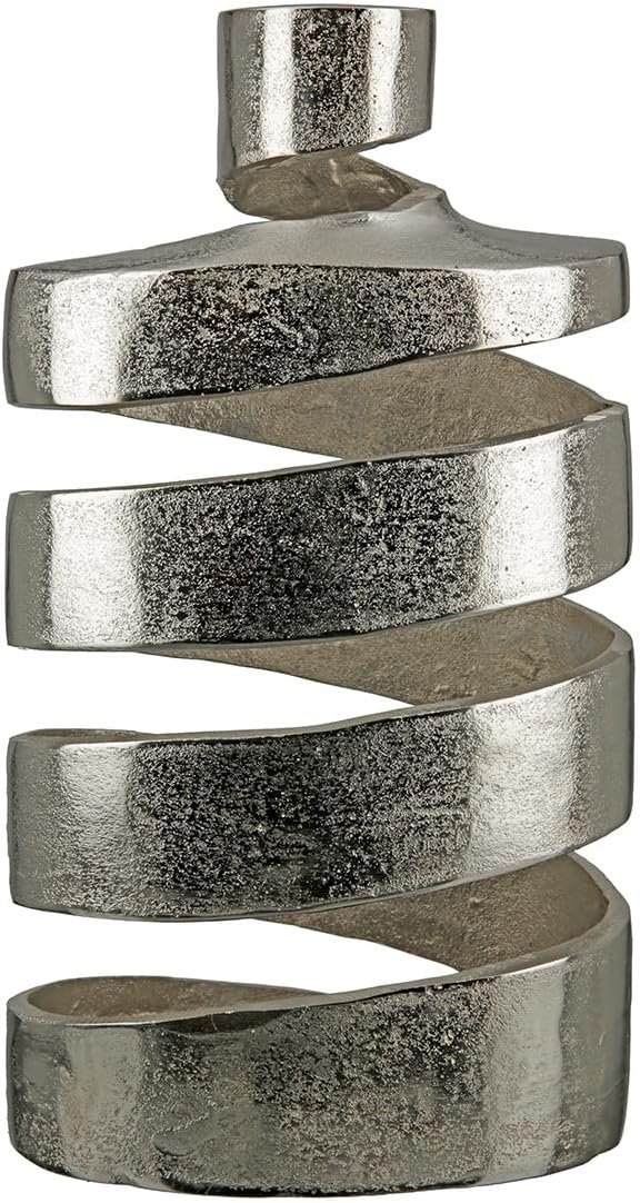 GILDE Decorative Vase Conical Flower Vase Made of Metal - Decorative Living Room Gift for Women - Colours: Grey Black Height 25 cm