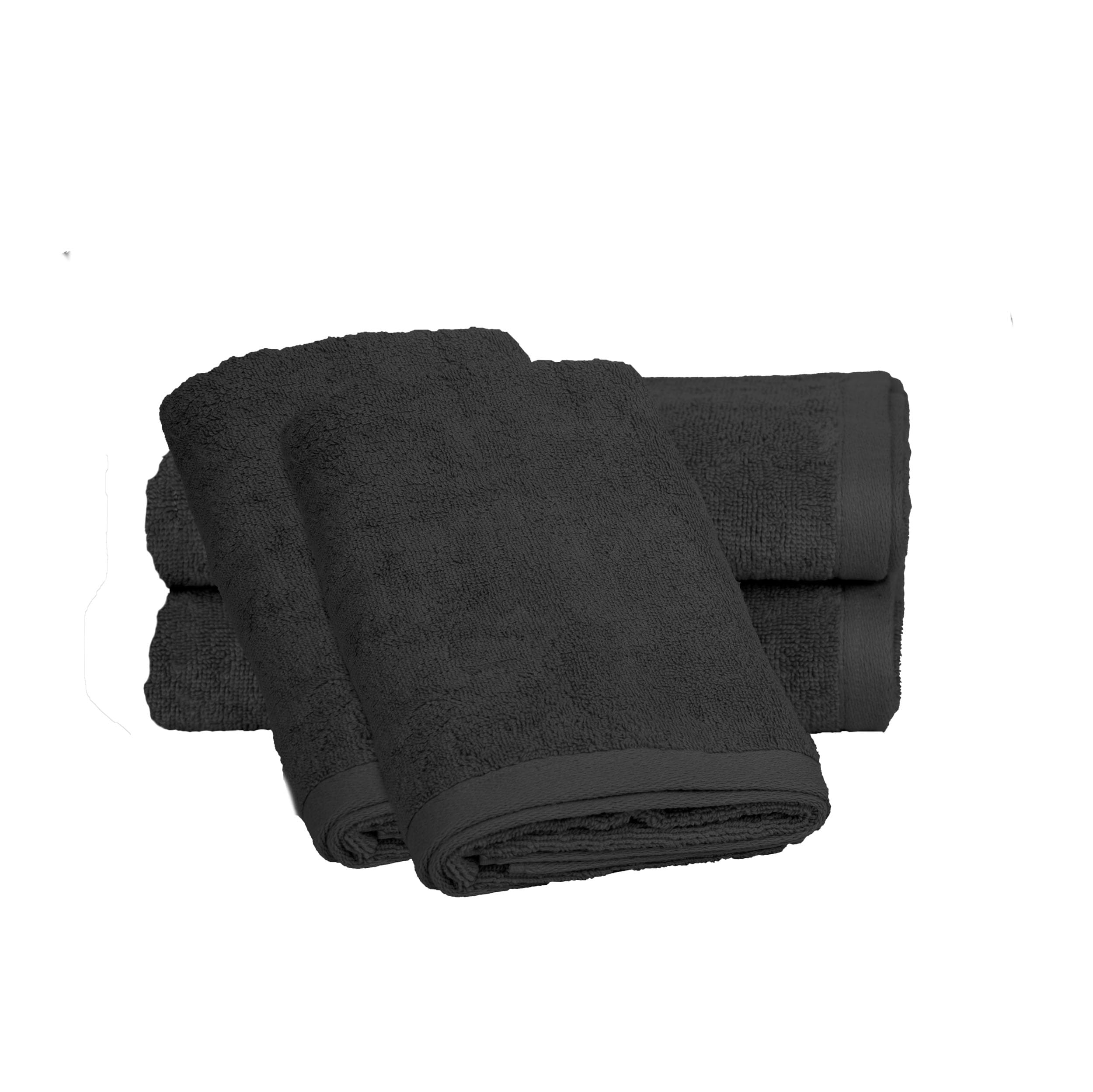 Ruggeri 4 Handtuch Set 2 Handtuch 2 Gästetuch Baumwolle, Schwarz – Ansicht 4