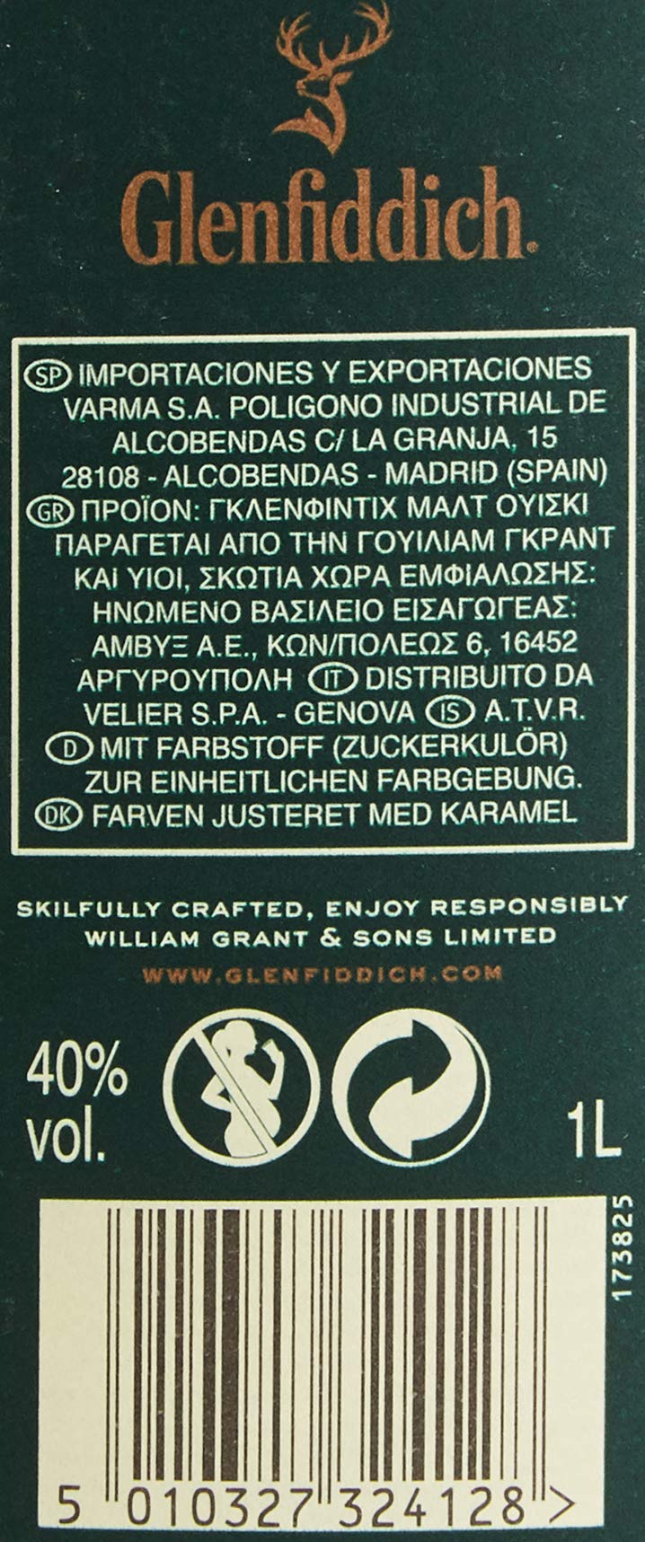 Glenfiddich 12 Jahre Single Malt Whisky (1 x 1 l)