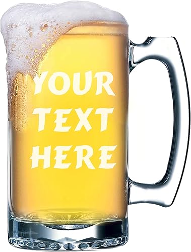 Miniatura 5 de Pilsner - Taza de cerveza o vaso de cerveza personalizado de 16 onzas, grabado y personalizado con tu texto (vaso Pilsner)