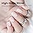 RARJSM Nude Milky White Gel Nail Polish Blue Tone Rainbow Glitter Chunky Iridescent Sparkle Shimmer Diamond Jelly Transparent Gel Polish Single Bottle Soak off UV LED Cured for Home Salon Manicure