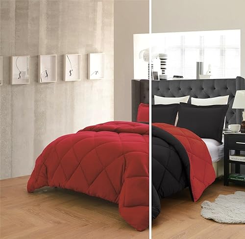 Miniatura 7 de Empire Home Fashi Juego de edredón reversible y fundas de almohada de 3 piezas en 10 combinaciones de colores alternativa de plumón morado  verde