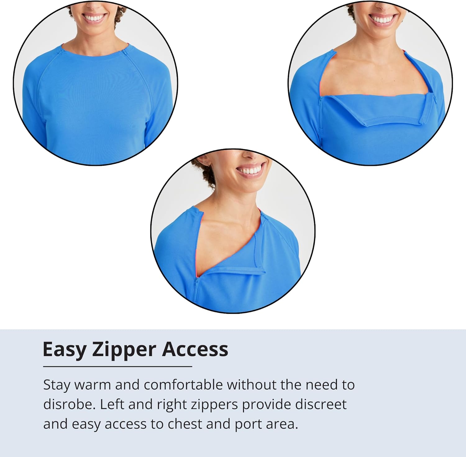 Care+Wear Womens Long-Sleeve Chest Port Access Shirt - Image 4