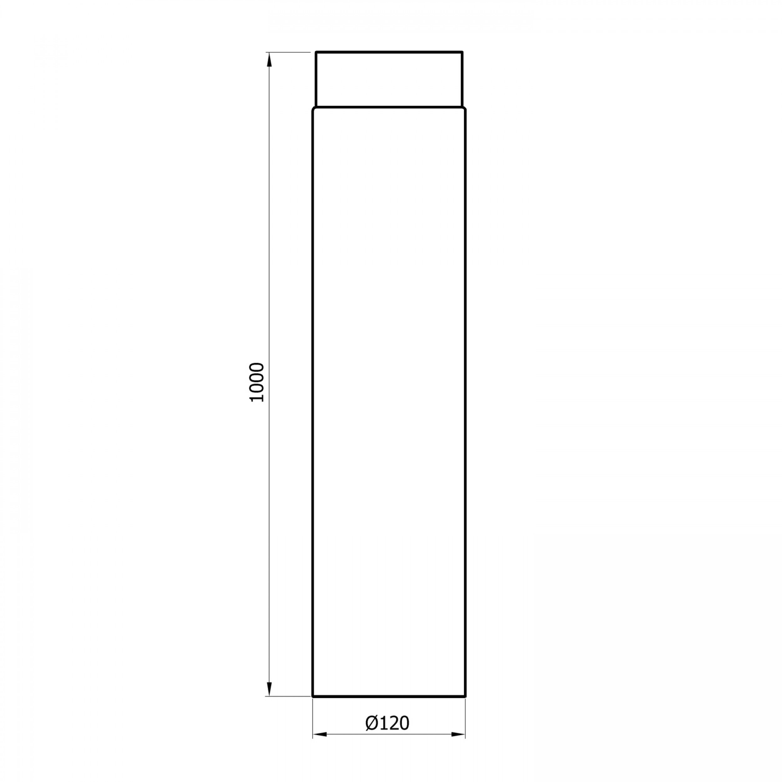 raik Rauchrohr Ofenrohr Stahl 120 mm Durchmesser Länge 1000 mm Senotherm beschichtet schwarz 2 mm Materialstärke für Kamin Holzofen Holzkessel Holzvergaser Made in EU