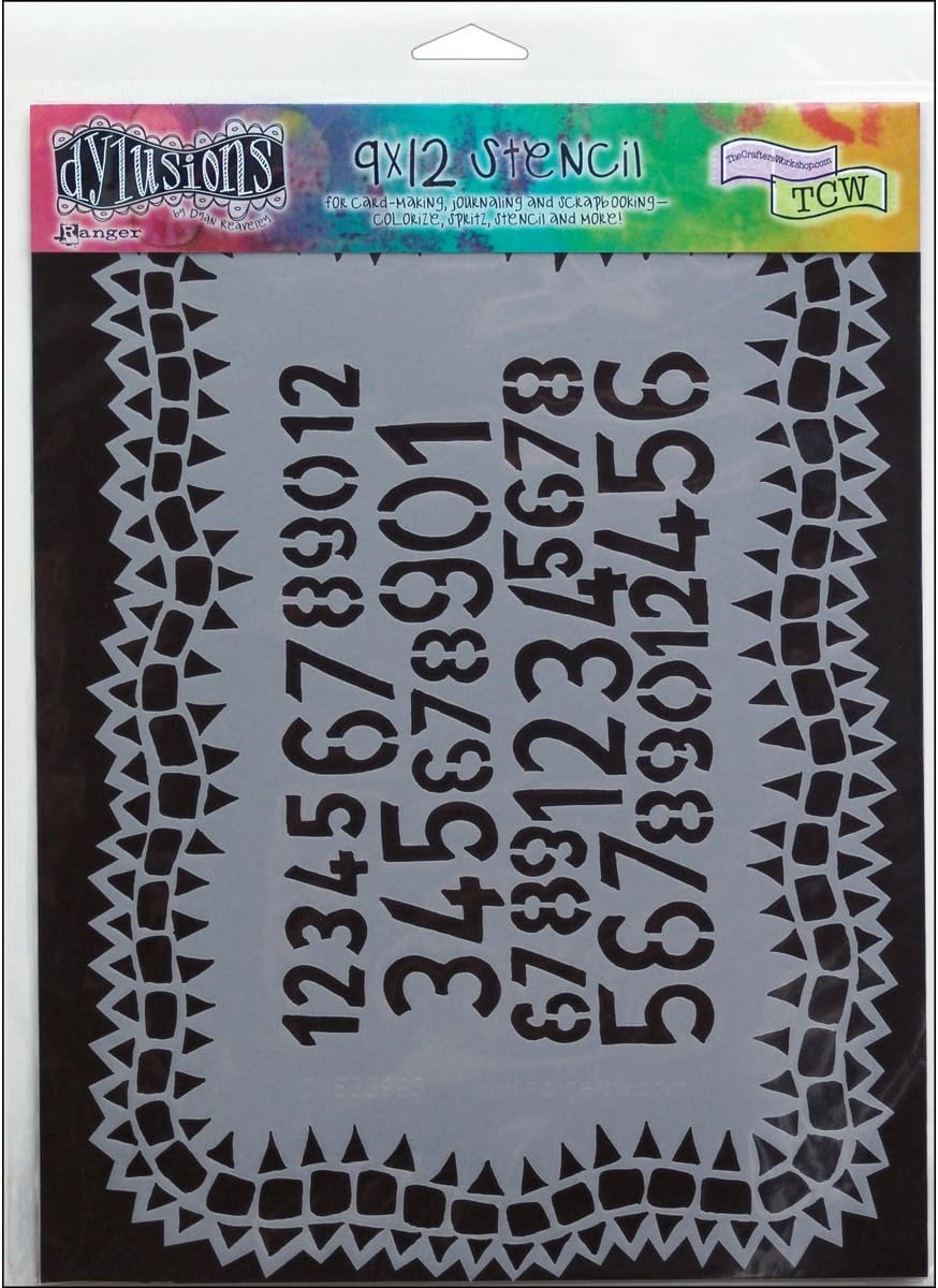 Dyan Reaveley 215804 9 x 12-inch Number Jumble Dylusions Stencils