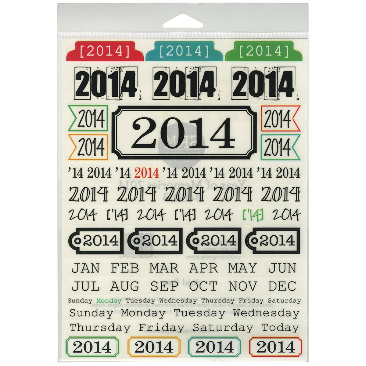 SRM Press SRM48013 Year of Memories Sticker 2014