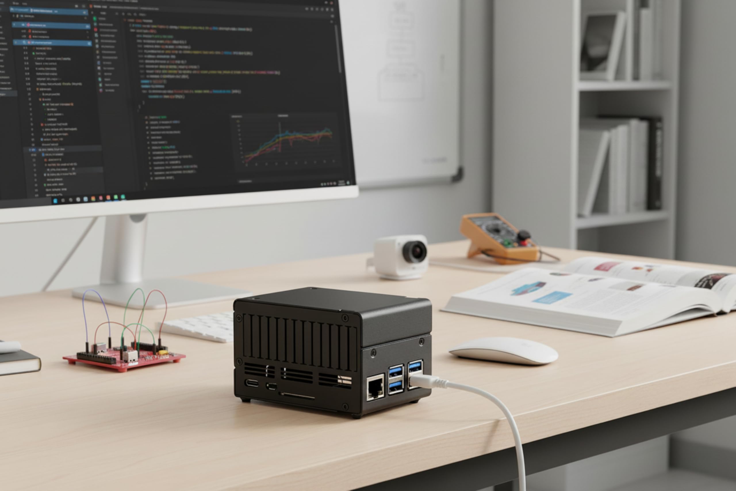 KKSB Metallgehäuse für das Beagley-AI Development Board – Platz für BeagleBoard Capes und Low-Profile-Kühler