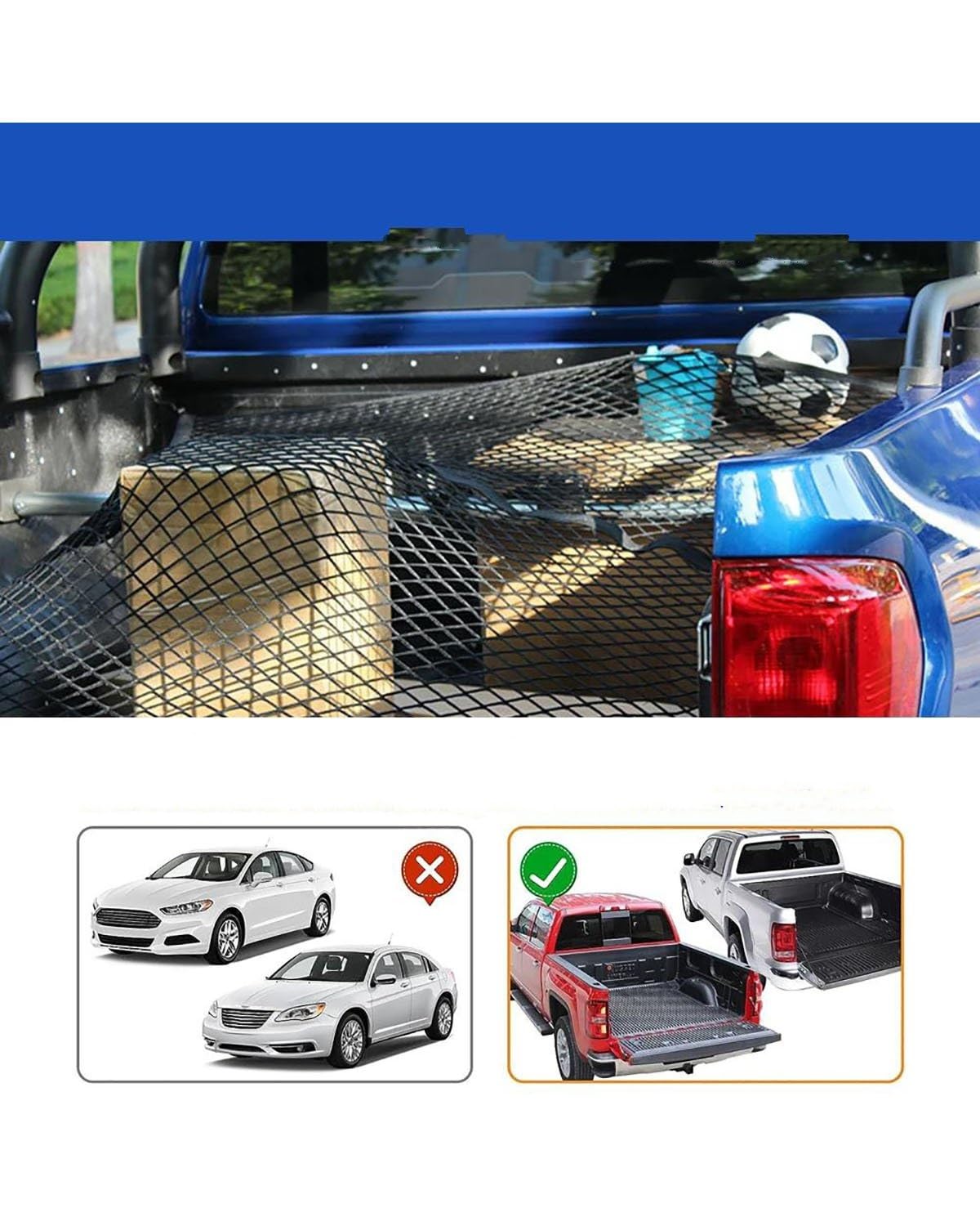 Rete portaoggetti a Doppio Strato per Bagagliaio Posteriore Auto, Rete Elastica in Nylon, Organizer portaoggetti per riporre Oggetti, Borsa Elastica in Rete (Strato Singolo)