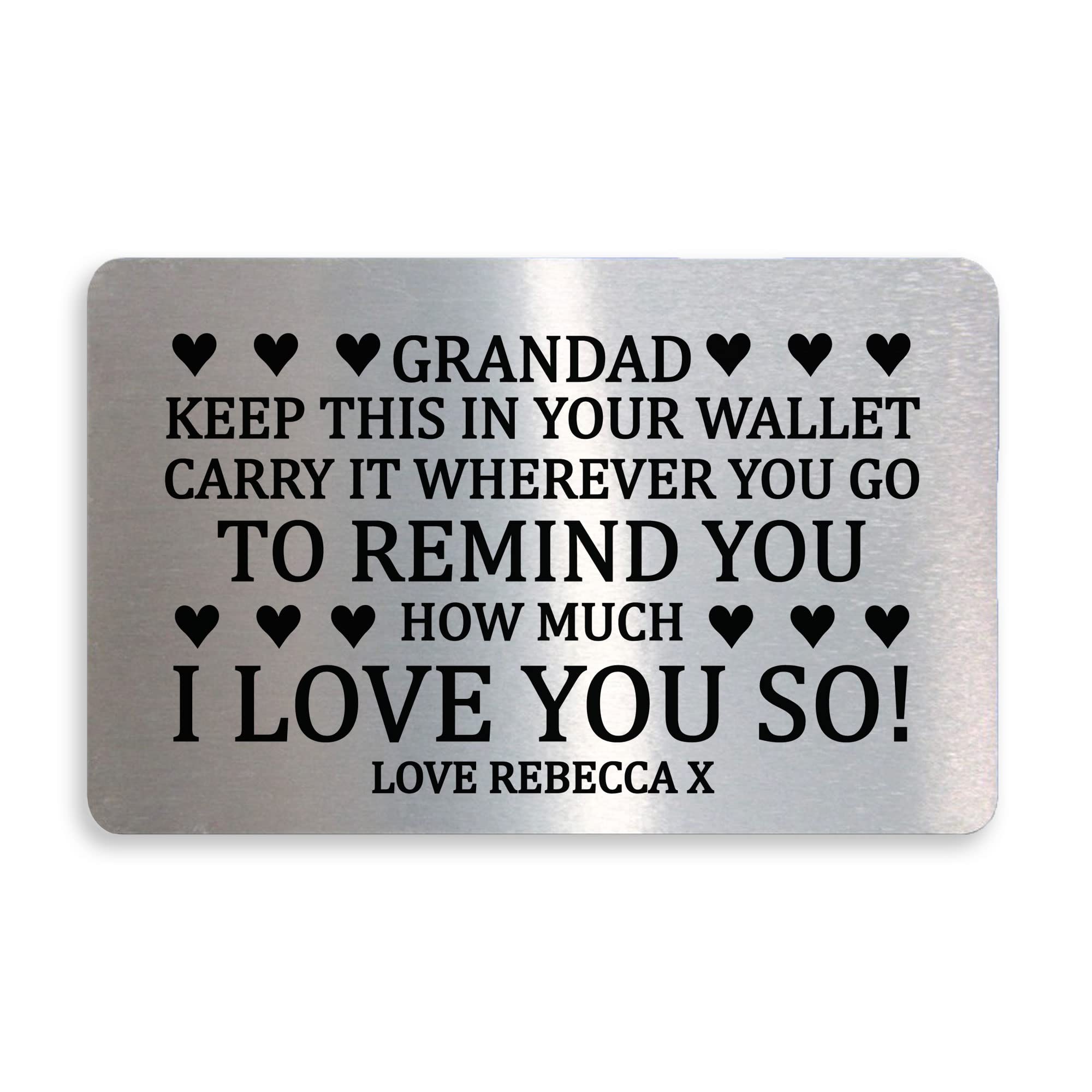 RED OCEAN Novelty Gift For Grandad Birthday Christmas Personalised Wallet Insert Gift For Him