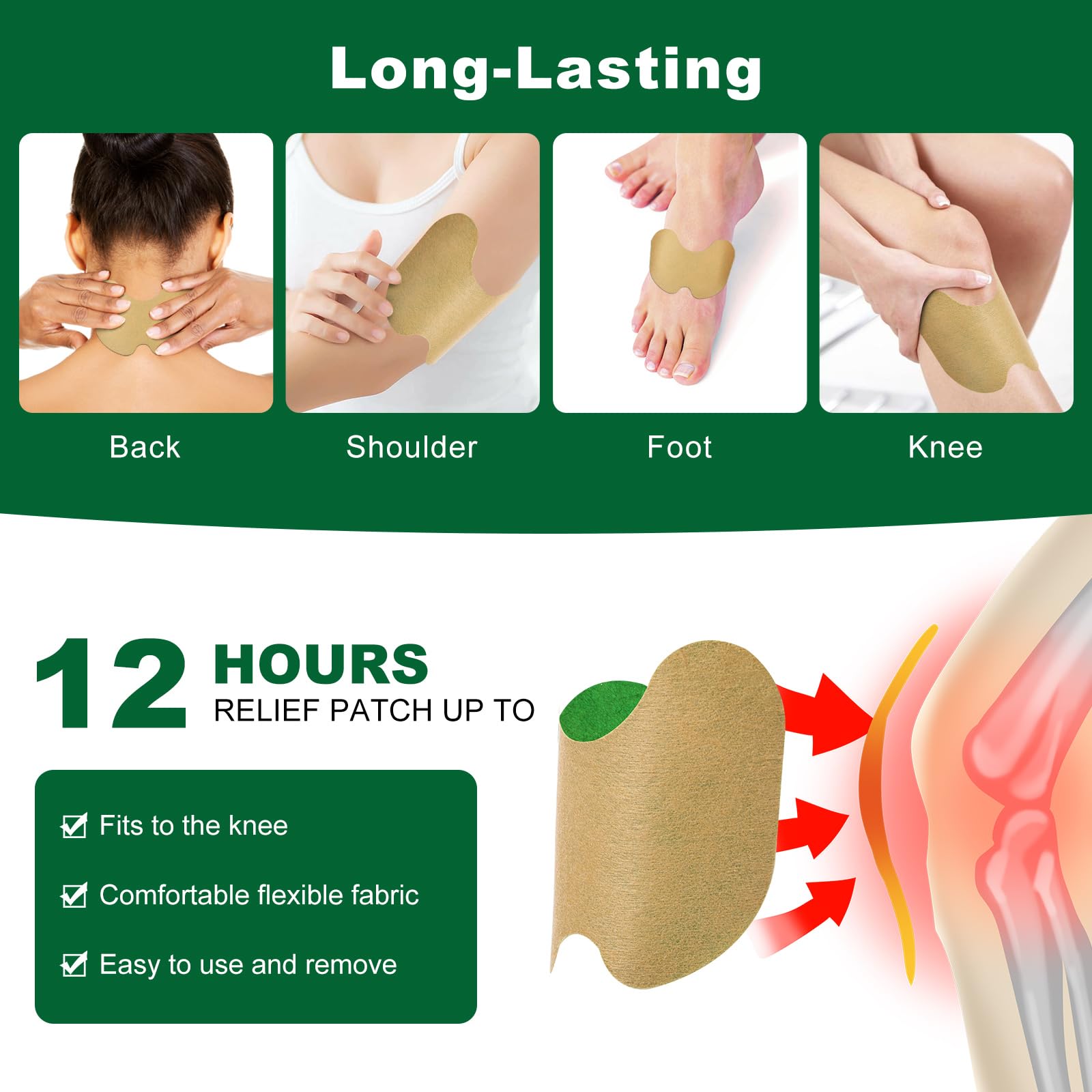 Pain Relief Patches, Original Herbal Knee Patch, 36 Pcs — Amazon image 2